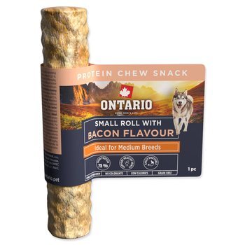 Ontario Protein csemege bacon ízű, rágótekercs kicsi 1db 12,7cm