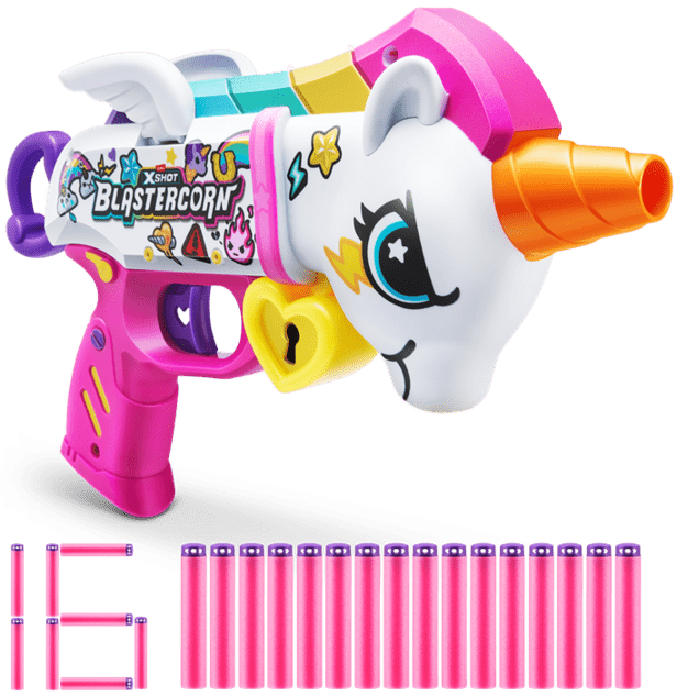 ZURU X-SHOT Blastercorn series 1 - Jednorožec 16 šipok