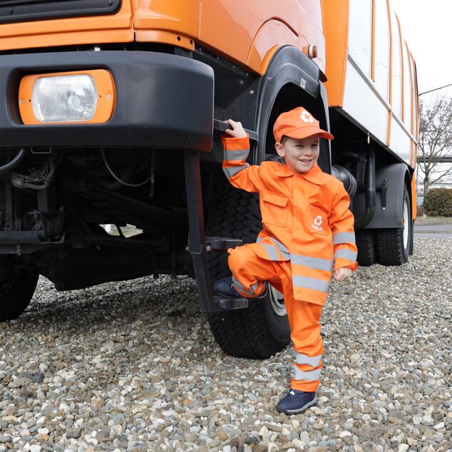 Müllmann-Kostüm für Kinder – tschechischer Aufdruck (L)