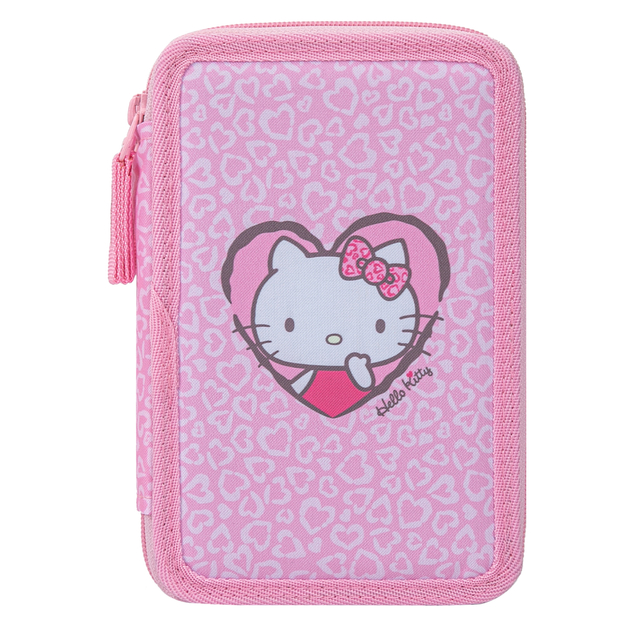 BAAGL Trousse scolaire à trois étages Hello Kitty Sweet Leopard GRS