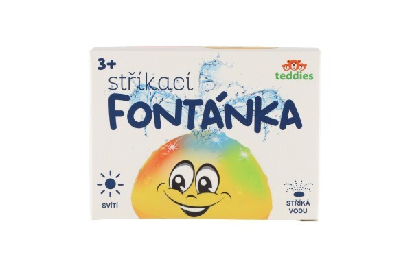 Hračka do vody Fontánka striekacia plast žltá na batérie so svetlom