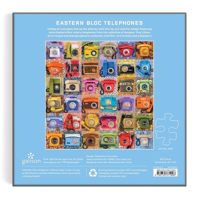 Galison Puzzle Troy Litten Eastern Bloc Telephones 500 dielikov