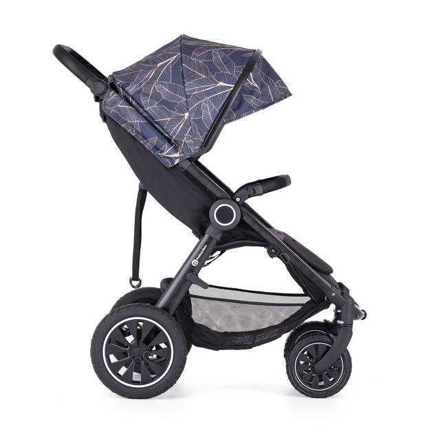 PETITE&amp;MARS Kočík Street+ Air Black + Strieška Limited 100 Palmtree