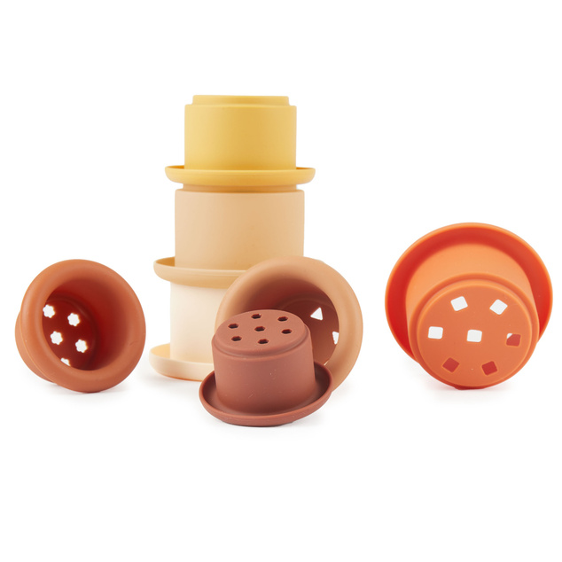 Bieco - Silikónové stohovacie kelímky - Chocolate Bliss