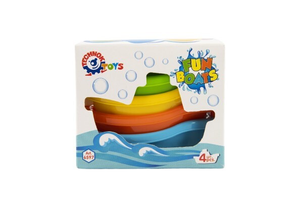Boote im Wasser 4 Stück Kunststoff 11cm