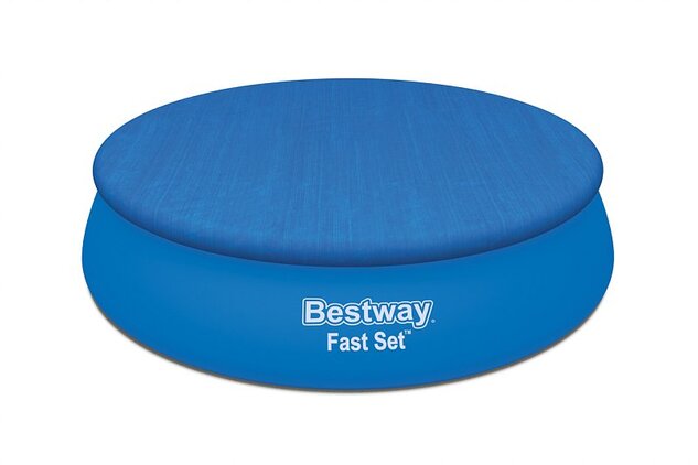 Bestway Nadzemný bazén kruhový Fast Set, kartušová filtrácia+rebrik priemer 4,57m x 122 cm