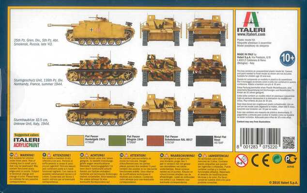 Fast Assembly tanky 7522 - STURMGESCHUTZ III (1:72)