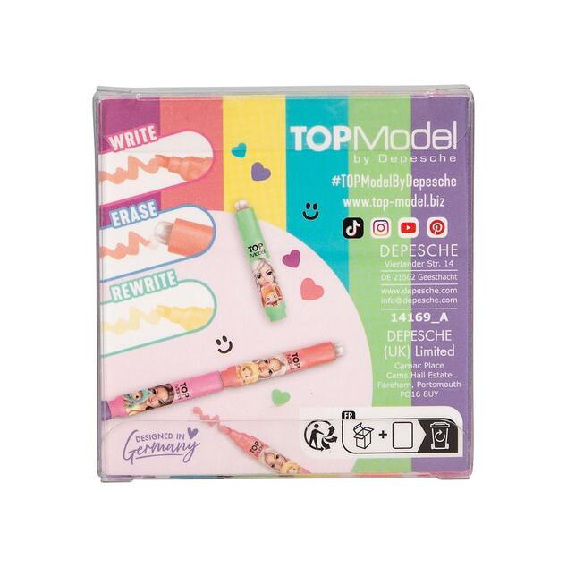 Top Model Mini zvýrazňovače s vymazateľnou farbou, 6 farieb