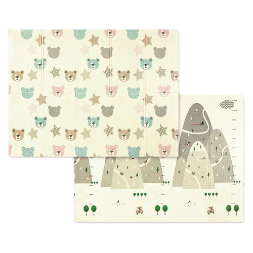 BABYONO Schaumstoff-Spielmatte pädagogisch faltbar 100x200 cm