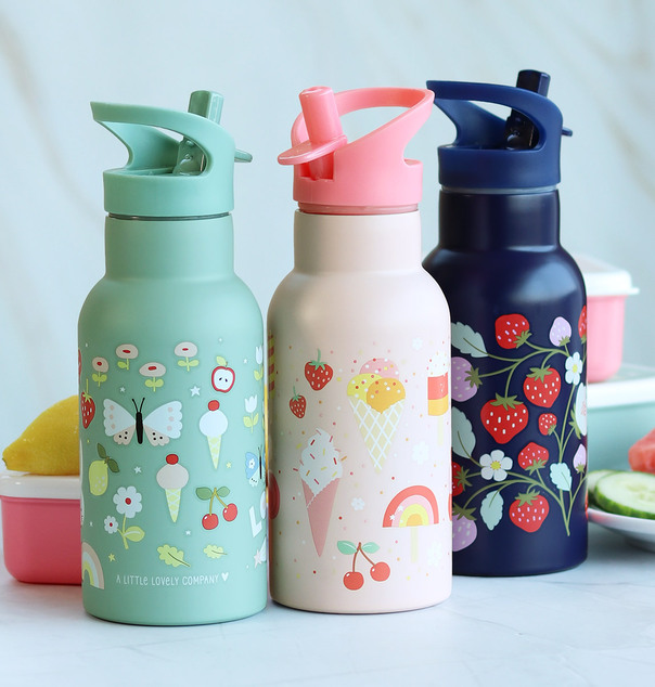 A Little Lovely Company - nerezová fľaša na pitie, 350 ml - zmrzlina