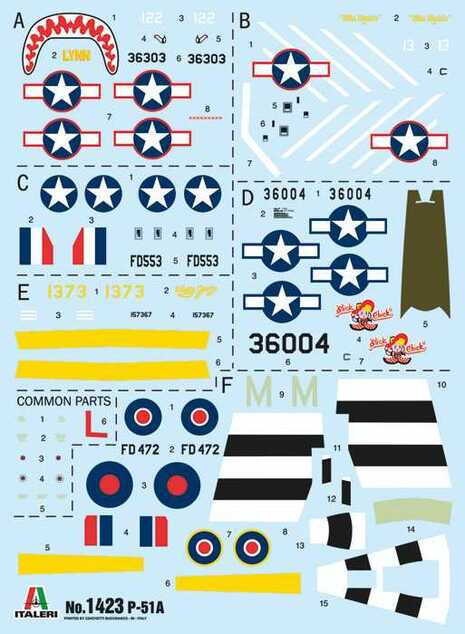 Model Kit letadlo 1423 - P-51A Mustang (1:72)