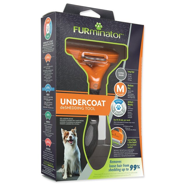 Hrebeň Furminator dlhá srsť M 9-23kg