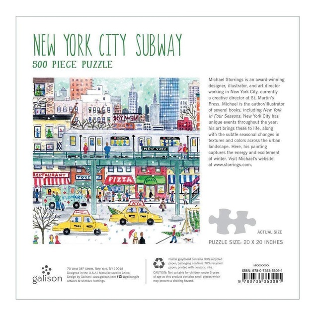 Galison Puzzle in der New Yorker U-Bahn 500 Teile