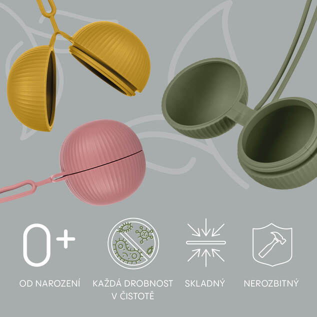 Silikónový kryt cumlíka uzatvárateľný, Forest green