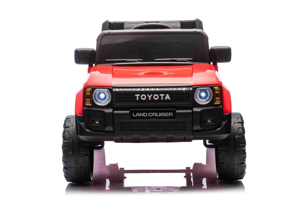 Elektrické autíčko Toyota Landcruiser 12V, červené, široké jednomiestne sedadlo, 2,4 GHz d