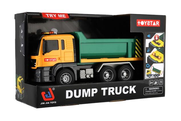 Camion in plastica 25cm a frizione a batteria con luce e suono 31x19cm