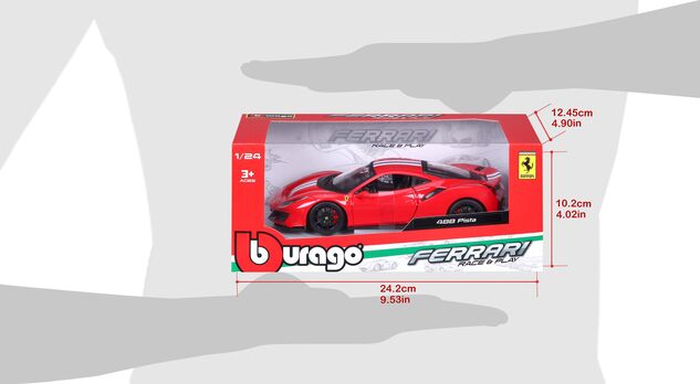 Bburago 1:24 Ferrari  TOP 488 Pista (red)