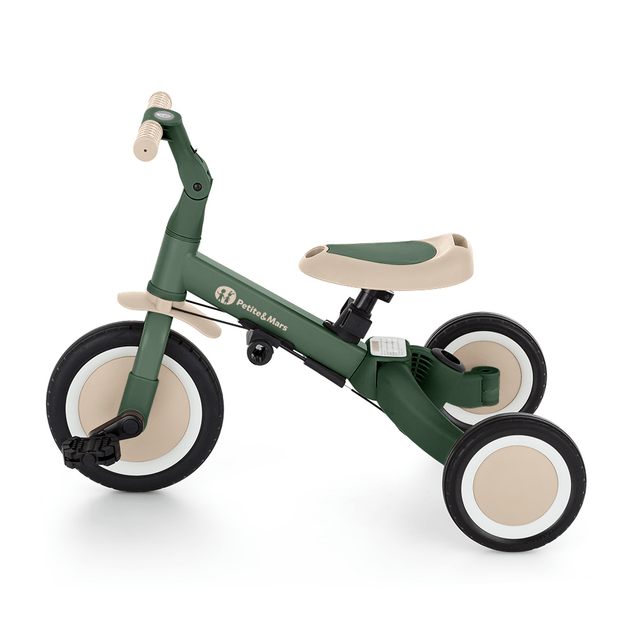 PETITE&amp;MARS Triciclo multifuncional 5 en 1 Turbo Plus Misty Green