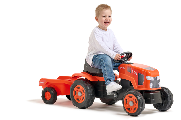 Falk Tractor de pedales Kubota con remolque