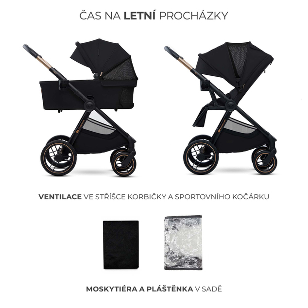 Kinderkraft Kočík kombinovaný Nea 2 2v1 Midnigth Black