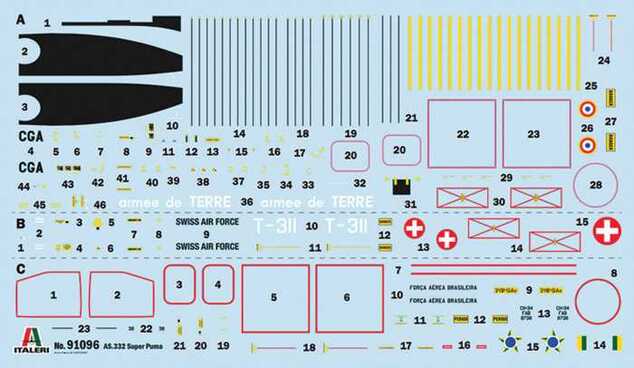 Model Kit helicóptero 91096 - AS332 Super Puma (1:72)