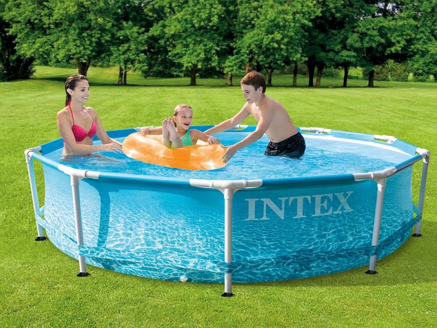 Záhradný bazén INTEX 28208 Beachside Metal Frame 305 x 76 cm s kartušovou filtráciou