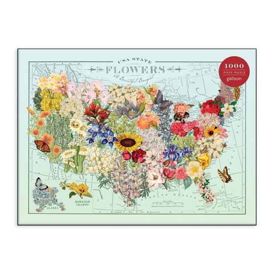 Galison Puzzle Cvijeće SAD 1000 dijelova