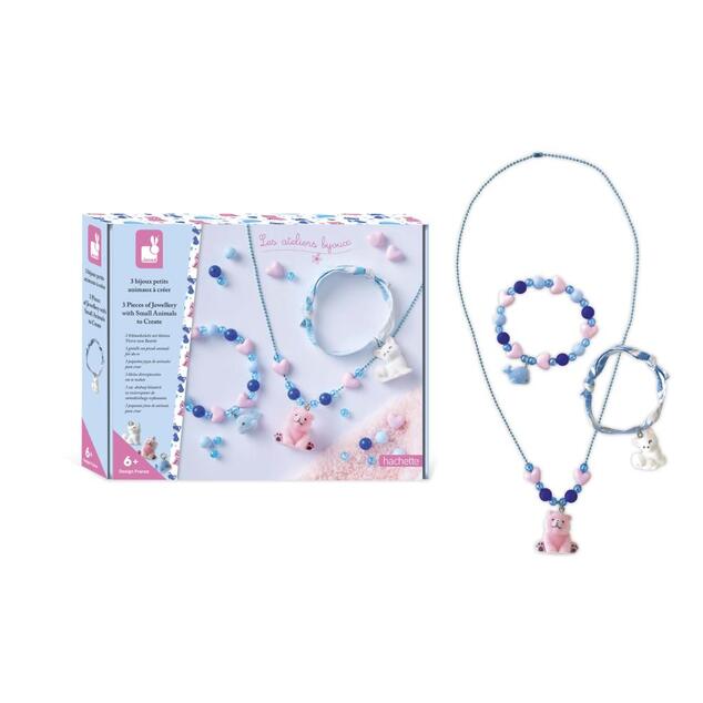Janod Atelier Schmuckherstellungsset mit kleinen Tieren 3 Stk