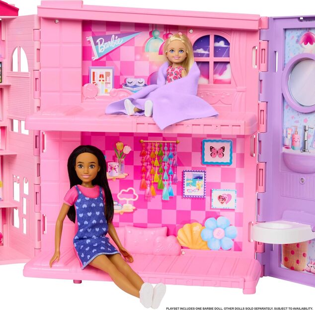 Mattel Barbie Hétvégi babaház, készlet babával