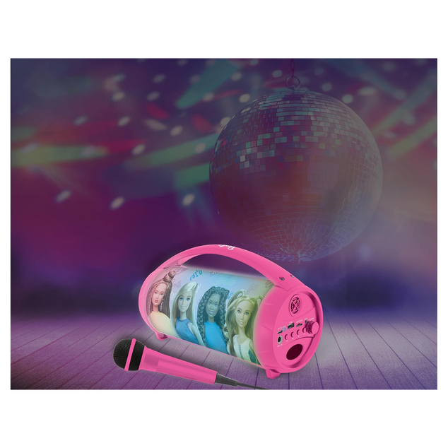 Reproduktor s mikrofónom Boombox Barbie