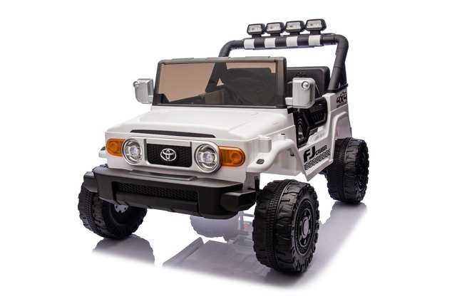 Elektrické autíčko Toyota FJ Cruiser XXL s pohonom 4x4, licencované (Dvojmiestne), biele,