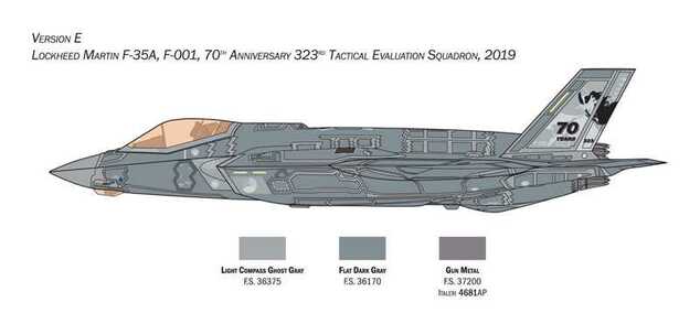 Model Kit letadlo 1464 - F-35A Lightning II (Beast Mode) (1:72)