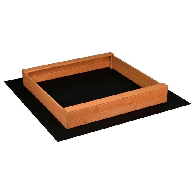 Gyerek fa homokozó tetővel Baby Mix 120x120 cm piros-fehér