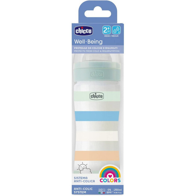 CHICCO Babyflasche Wohlfühlsilikon 250ml Junge