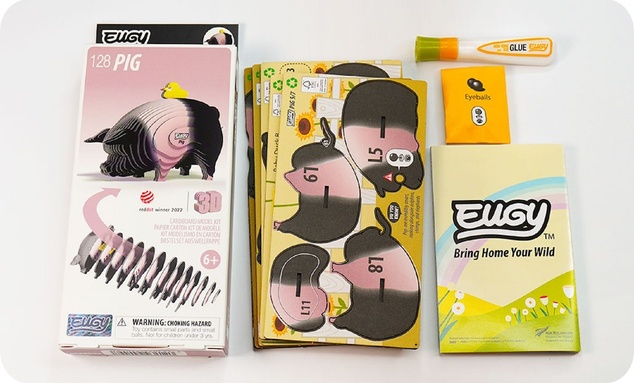 EUGY 3D Pappschwein Puzzle