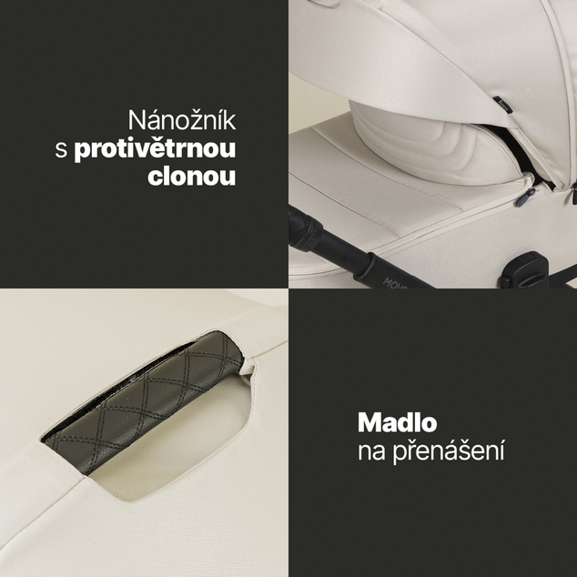 Hlboká korba ku športovému kočíku Move XL 5, Ivory Beige