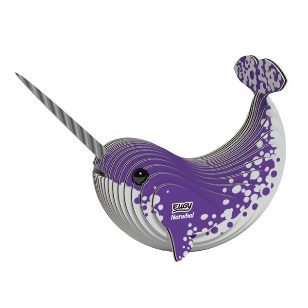 EUGY Narvalo 3D puzzle in cartone