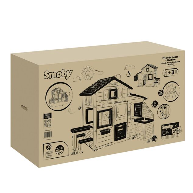 Smoby Domček Life Friends House s kuchyňou rozšíriteľný