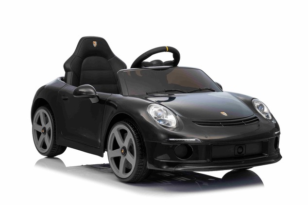 Elektrické autíčko RUF GT 12V, čierne, Otváracie dvere, 2.4 GHz diaľkové ovládanie, LED sv