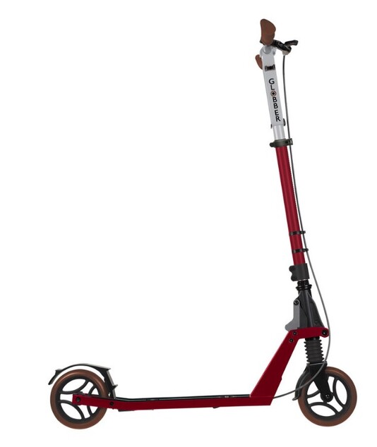 Globber Kolobežka One K 165 Deluxe Vintage Red s prednym tlmičom a brzdou, nosnosť 100kg