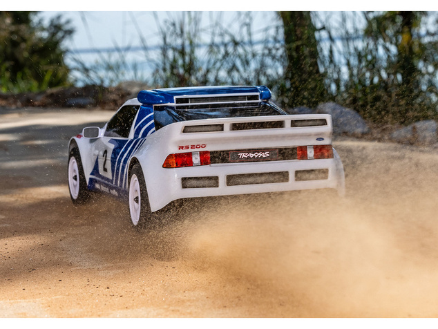 Traxxas Mini Rally Ford RS200 1:12 4WD VXL RTR šedý