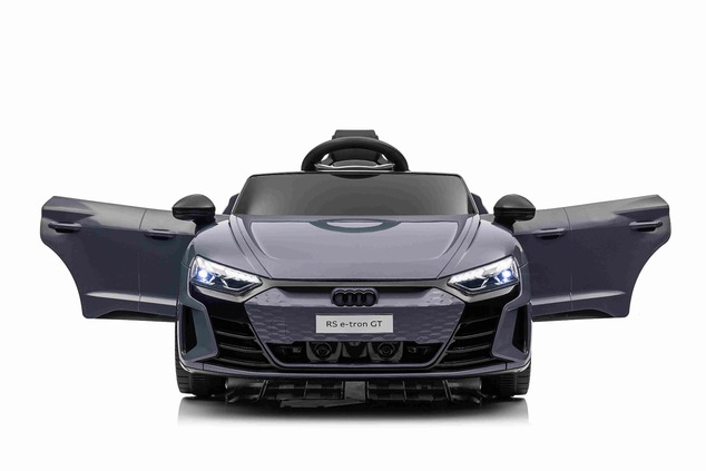 Elektrické autíčko Audi RS E-tron GT 12V, sivé, široké jednomiestne sedadlo, 2,4 GHz diaľk