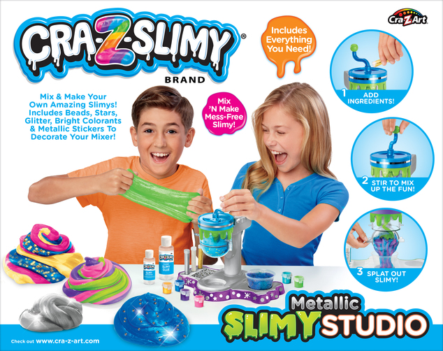 Cra-Z-Slimy Továreň  na výrobu slizu - metalické farby