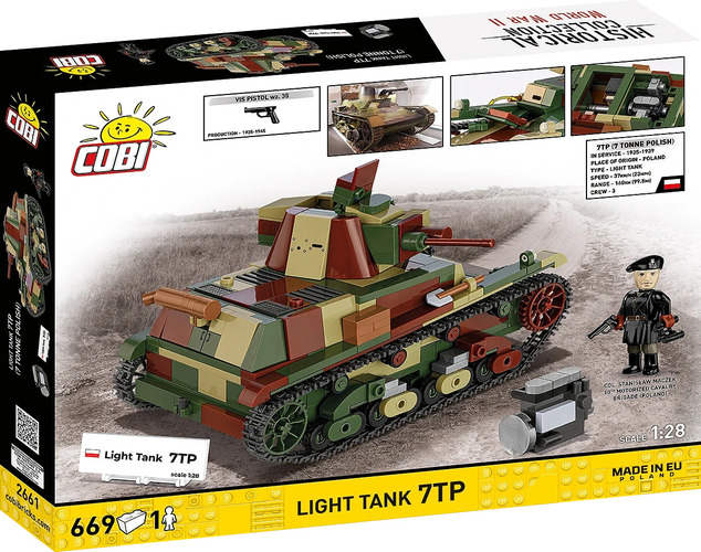 Cobi 2661 Poľský ľahký tank 7TP  - World War II 1:28
