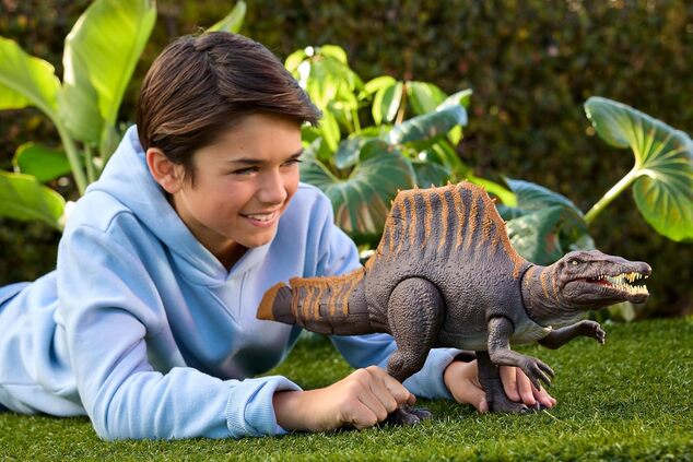 Mattel Jurassic World Spinosaurus hangokkal (SIOC)