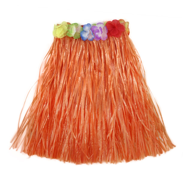 Sukňa Hawaii detská 45 cm, oranžová