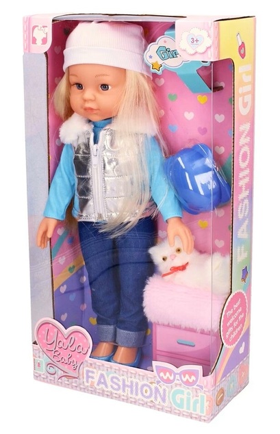 Bábika s mačkou 43cm