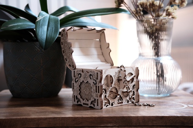 EscapeWelt 3D dřevěná skládačka hlavolamu Secret Treasure Box