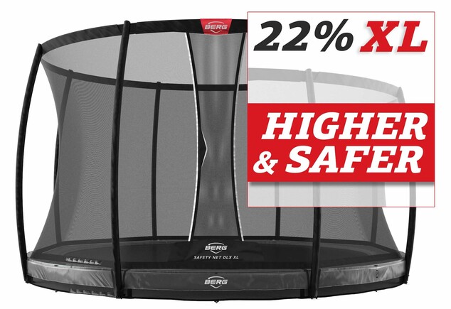 BERG Elite+ InGround 430 Grey + ochranná sieť Deluxe DLX XL