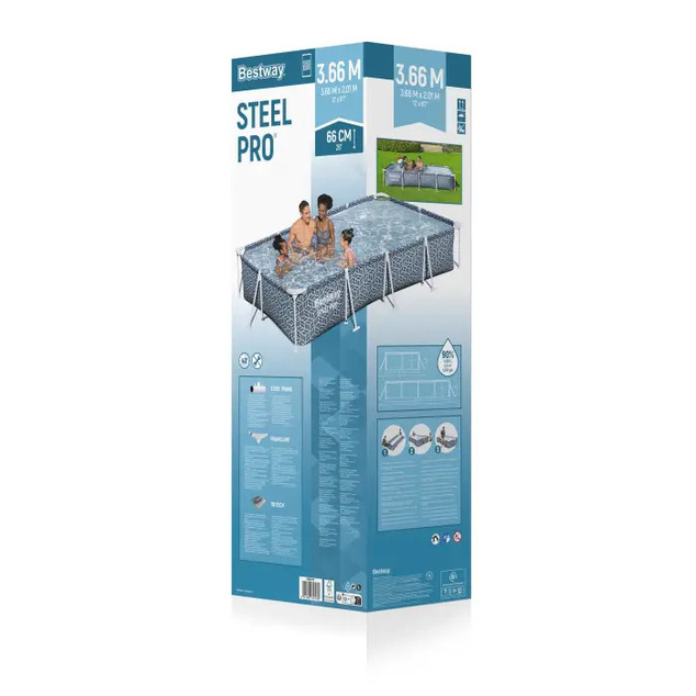 Bestway 561FT Bazén s konštrukciou Steel Pro™ 366 x 201 x 66 cm, bez filtrácie